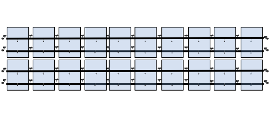 20 x DIY solar panel mounting kit (10+10)