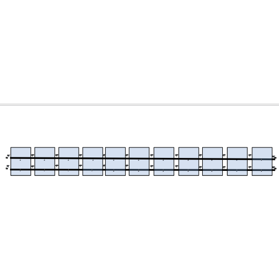 11 x DIY solar panel mounting kit (single row)