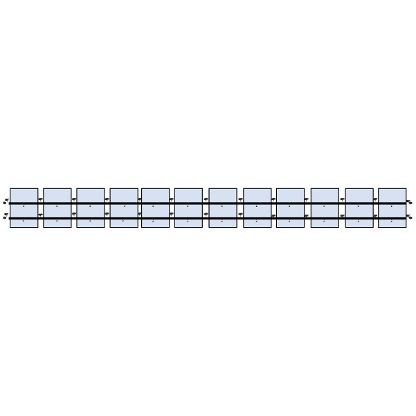12 x DIY solar panel mounting kit (single row)