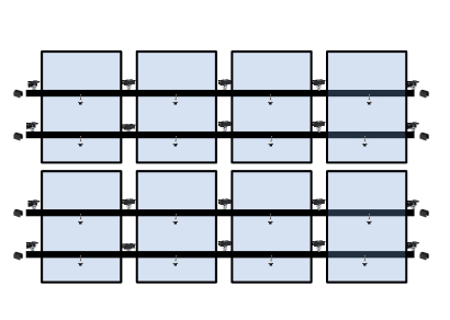8 x DIY solar panel mounting kit (4+4)