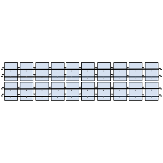 20 x DIY solar panel mounting kit (10+10)