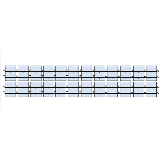 24 x DIY solar panel mounting kit (12+12)