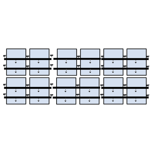 12 x DIY solar panel mounting kit (6+6)