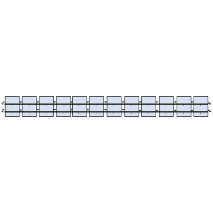 12 x DIY solar panel mounting kit (single row)