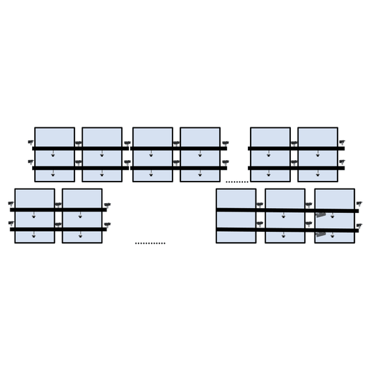 21 x DIY solar panel mounting kit (11+10)