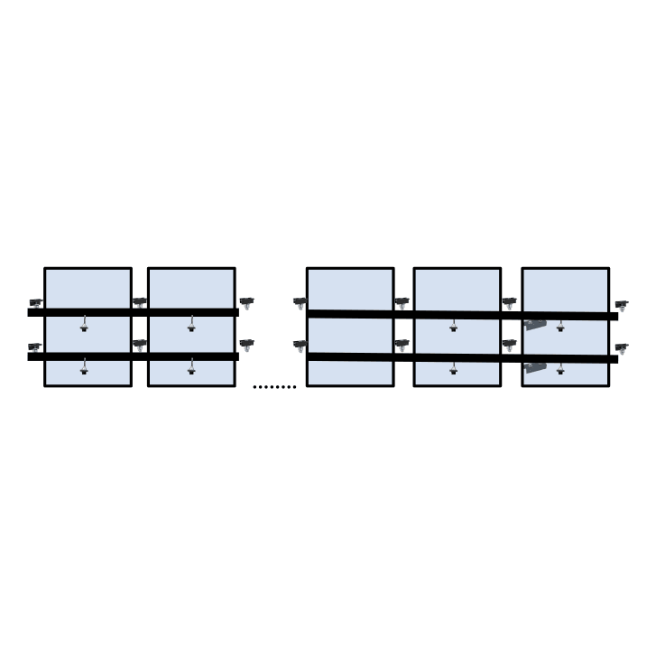 21 x DIY solar panel mounting kit (portrait)