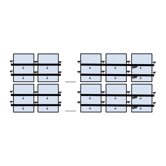 22 x DIY solar panel mounting kit (11+11)