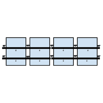 4 x Solar panel mounting kit (single row)