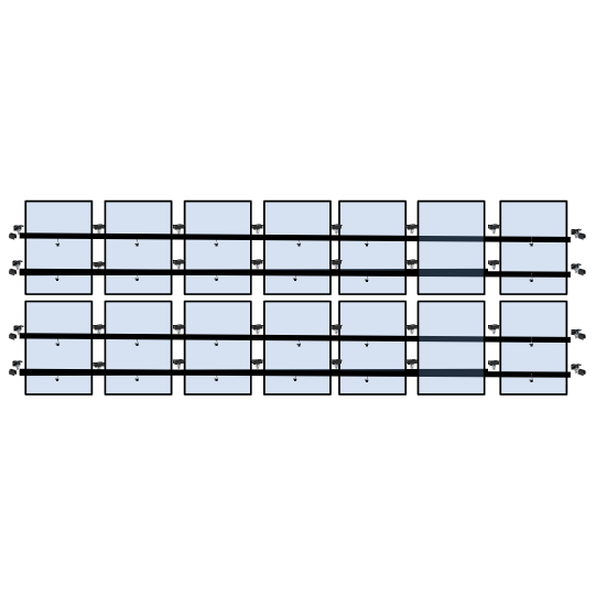 14 x DIY solar panel mounting kit (7+7)