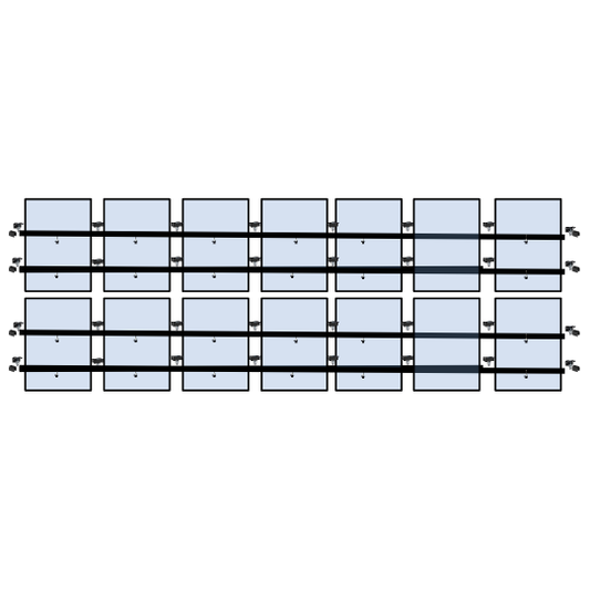 14 x DIY solar panel mounting kit (7+7)