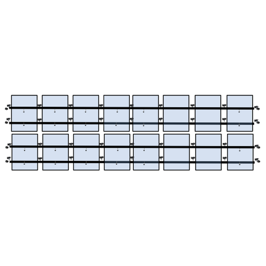 16 x DIY solar panel mounting kit (8+8)