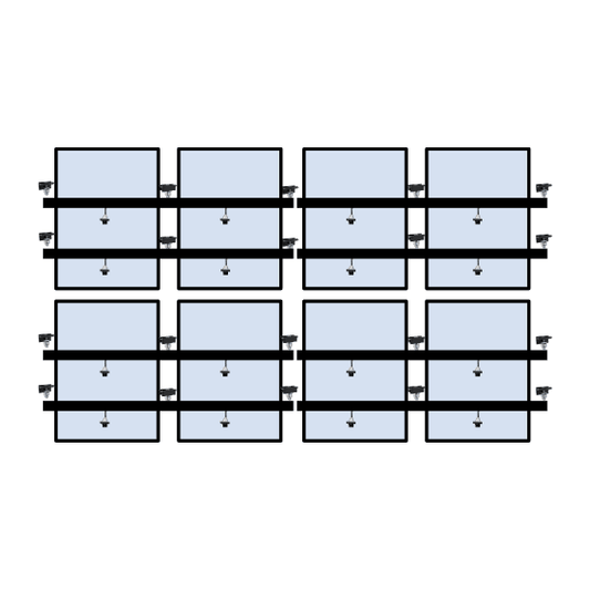 8 x DIY solar panel mounting kit (4+4)