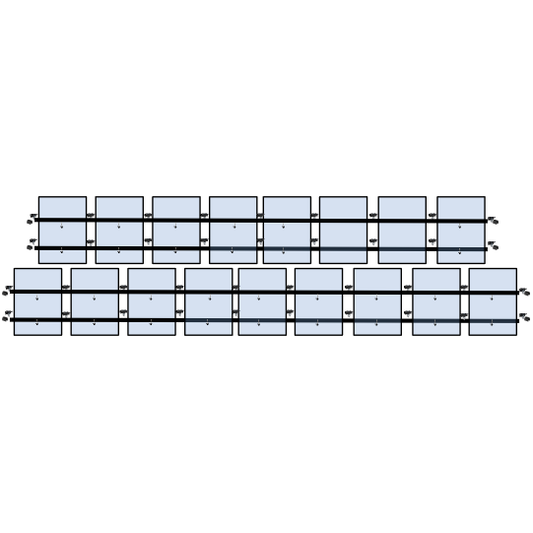17 x DIY solar panel mounting kit (9+8)